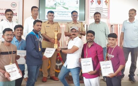 आंतर महाविद्यालयीन बुध्दीबळ स्पर्धेत शरद कृषीचा प्रथम क्रमांक