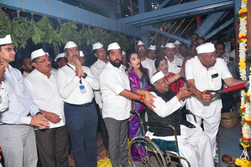 कल्लाप्पाण्णा आवाडे जवाहर कारखान्याच्या 34 व्या हंगामाकरीता बाॅयलर अग्निप्रदीपन समारंभ संपन्न